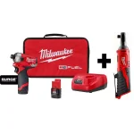 Milwaukee M12 FUEL SURGE 1/4 in. Hex Hydraulic Impact Driver Kit with M12 3/8 in. Ratchet thumbnail 1