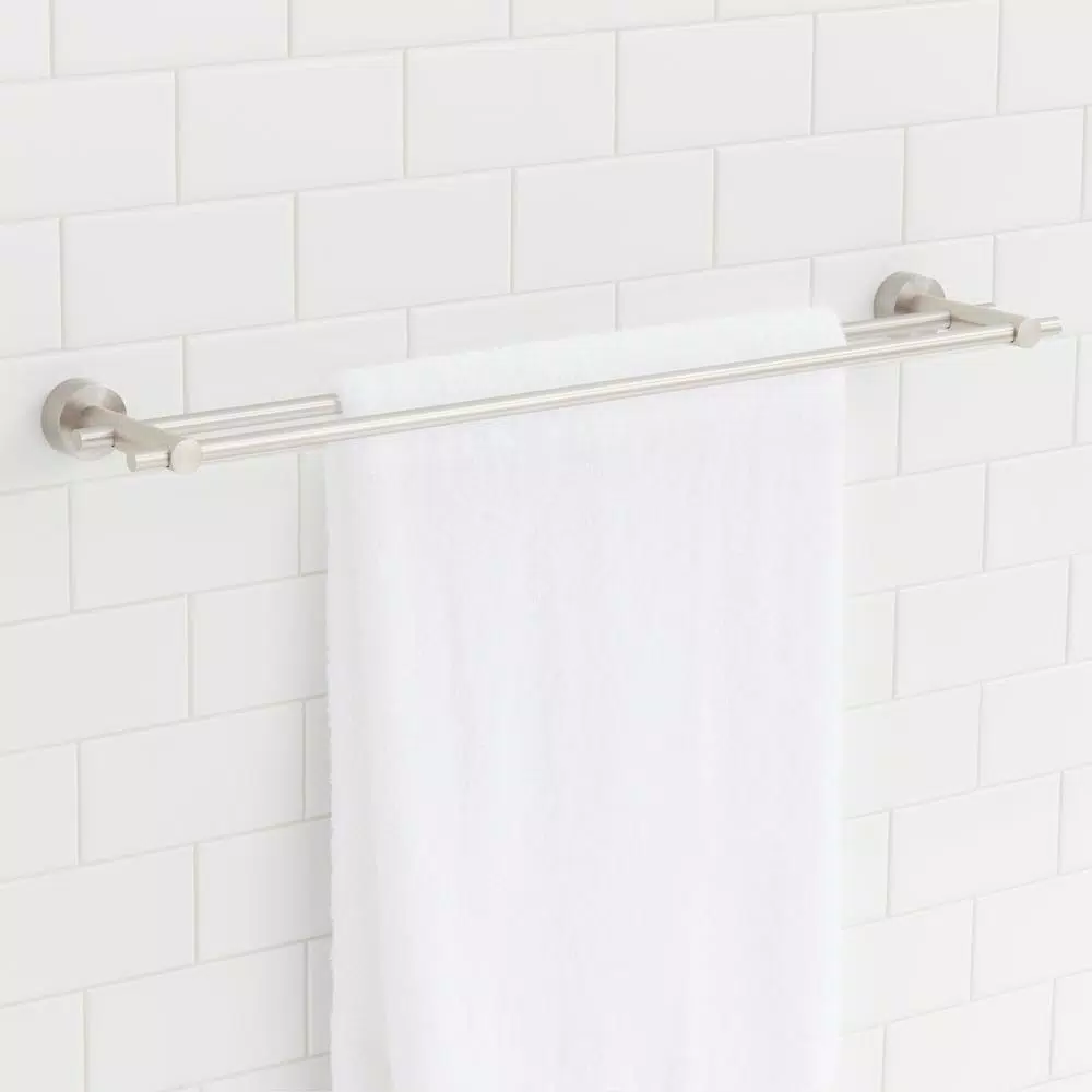 Glacier Bay Innburg 24 in. Double Towel Bar, Brushed Nickel
