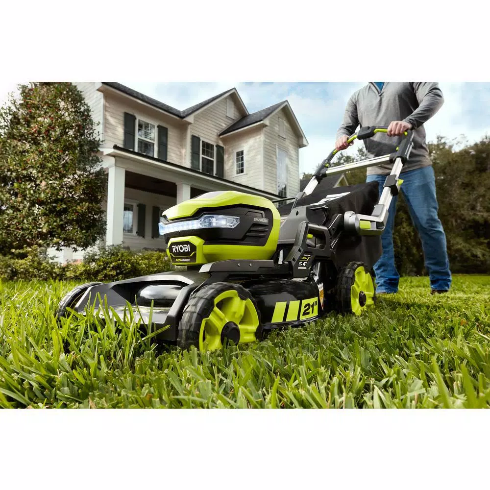 RYOBI 40V 21 in. SMART TREK Brushless Self-Propelled Cordless Mower with 6.0 Ah Battery and Charger