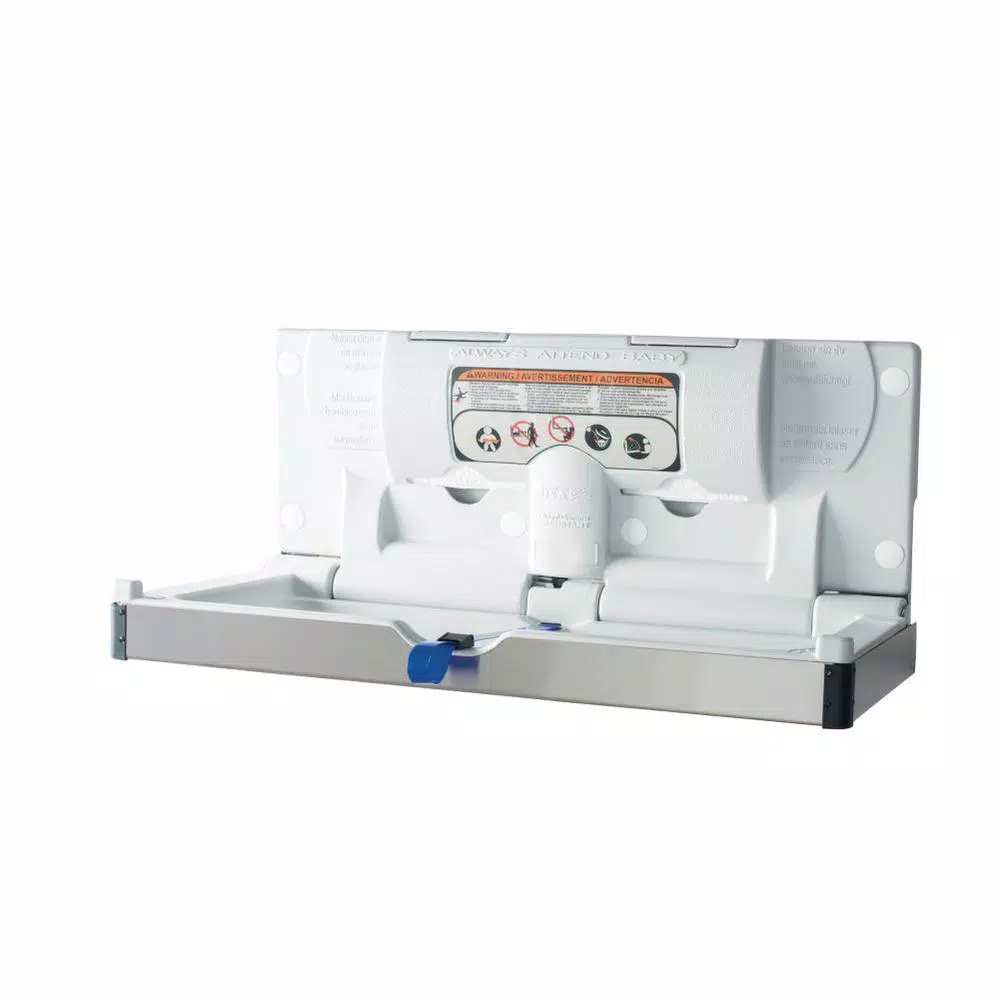 Foundations Frameless Stainless Steel Horizontal Surface Mount Baby Changing Station