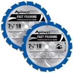 Avanti Pro 7-1/4 in. 18-Tooth Fast Framing Circular Saw Blade (2-Pack) thumbnail 1