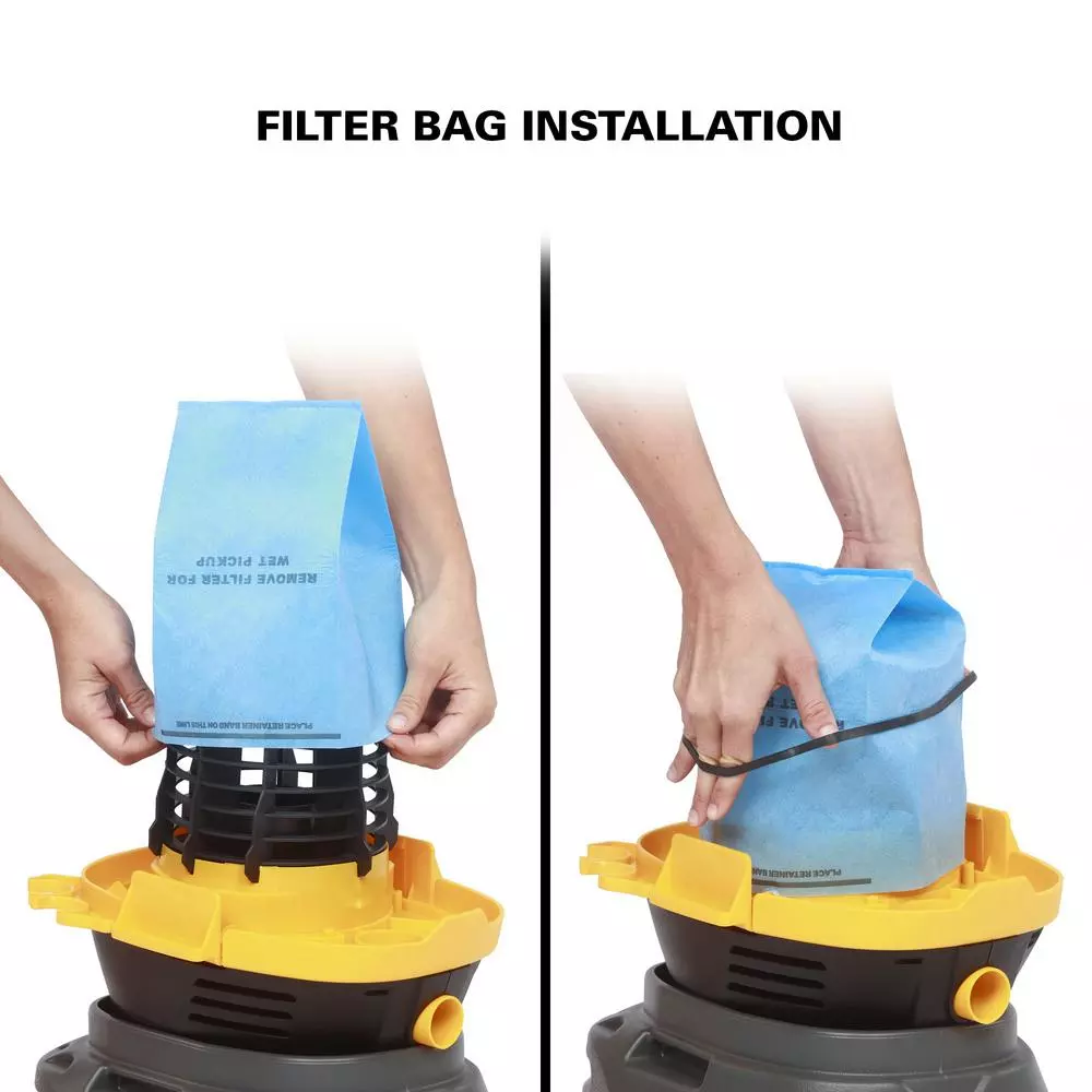 Stinger 2.5 Gal. 1.75 Peak HP Compact Wet/Dry Shop Vacuum with Hose and 6 Filter Bags