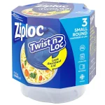 Ziploc Twist 'n Loc 16 oz. Round Plastic Food Storage Containers with Lids, 6 Pack thumbnail 3