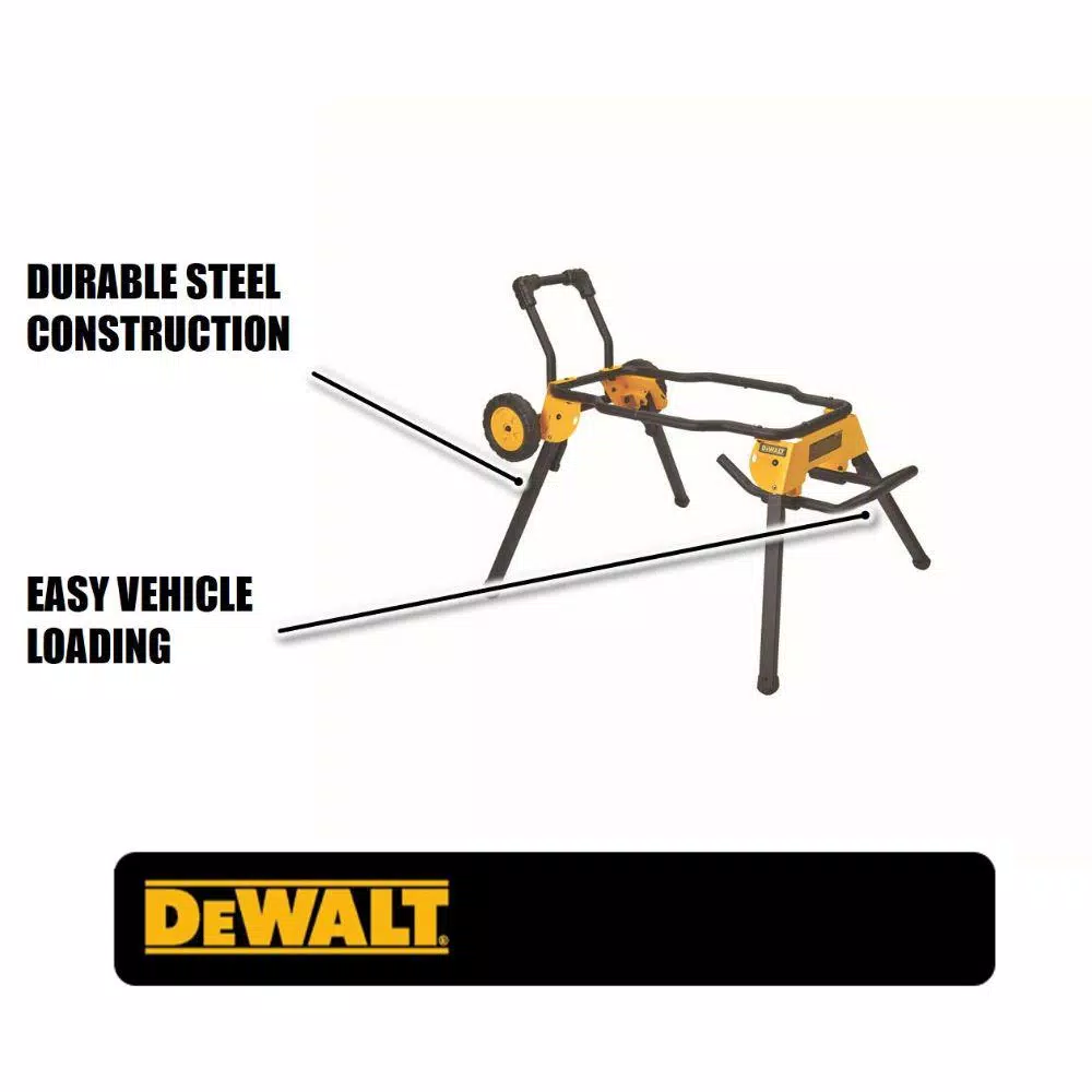 DEWALT DWE74911 Rolling Table Saw Stand, Foldable Steel Design