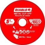 Diablo 5 in. Diamond Metal Cut-Off Wheel for Angle Grinders thumbnail 1