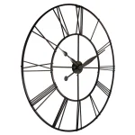 Infinity Instruments Skyscraper XXL 45 in. Oversized Round Wall Clock - Black Metal thumbnail 5