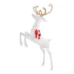 Home Accents Holiday 84 in. Warm White 240-Light LED Jumping Deer Yard Decoration thumbnail 3