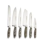 SCHMIDT BROS. Schmidt Brothers Bonded Ash 7-Piece Stainless Steel Knife Set with Ash Midtown Magnetic Block thumbnail 2