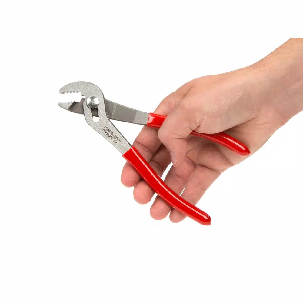 TEKTON 7 in. Angle Nose Slip Joint Pliers with Wire Shear