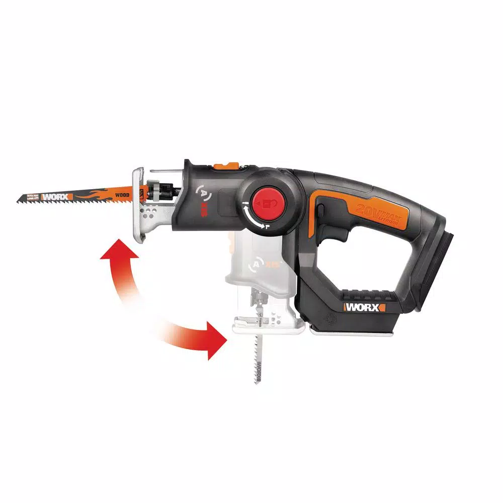 Worx 20V Power Share Axis 2-in-1 Cordless Reciprocating and Jig Saw (Tool Only)