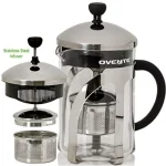Ovente 27 oz. Borosilicate Glass Tea Maker with Stainless Steel Infuser and Warming Stand thumbnail 1