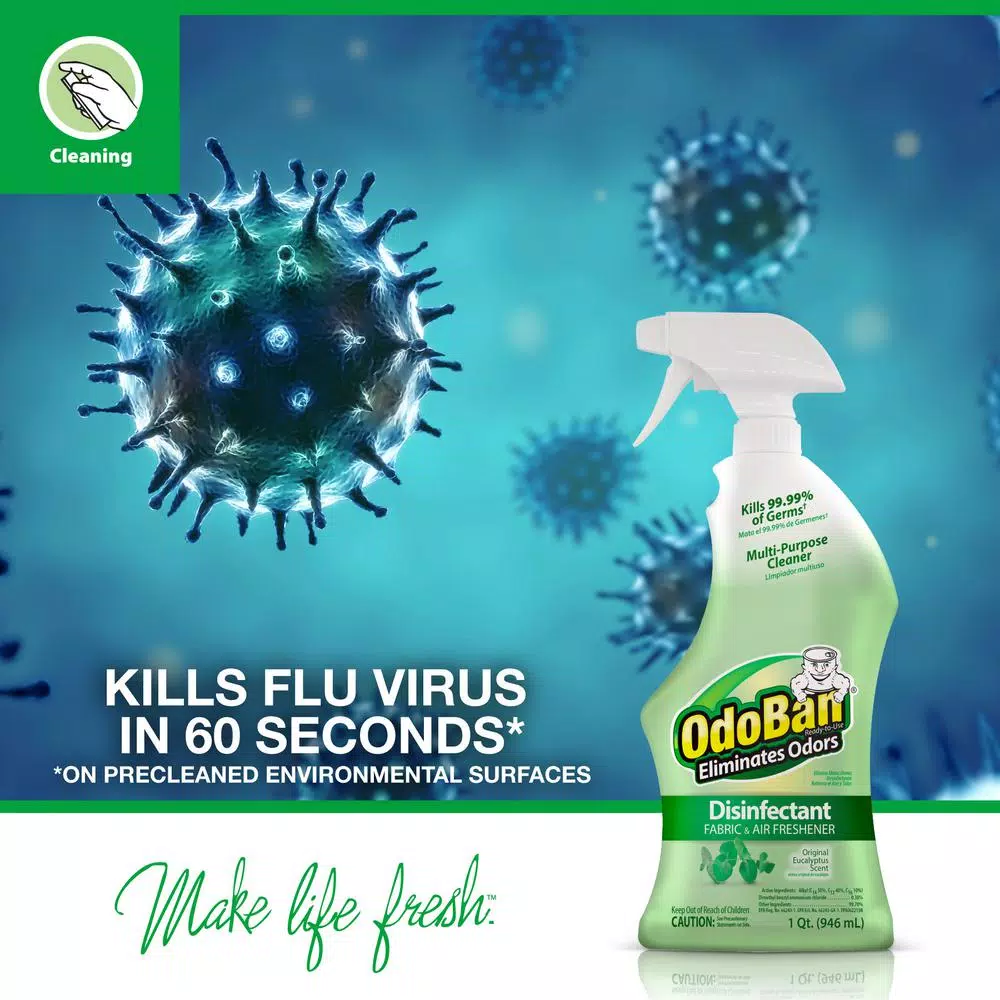 OdoBan Eucalyptus Disinfectant, Fabric & Air Freshener, 32 oz.