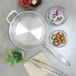 Chantal Induction 21 Steel 3 qt. Stainless Steel Saute Pan, Brushed Stainless Steel thumbnail 3