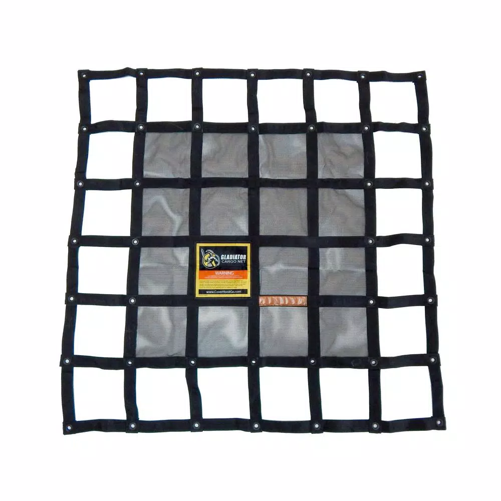 GLADIATOR Cargo Nets Gladiator Heavy-Duty 4 ft. x 4 ft. Cargo Net, Load Certified with Integrated Ripstop Mesh
