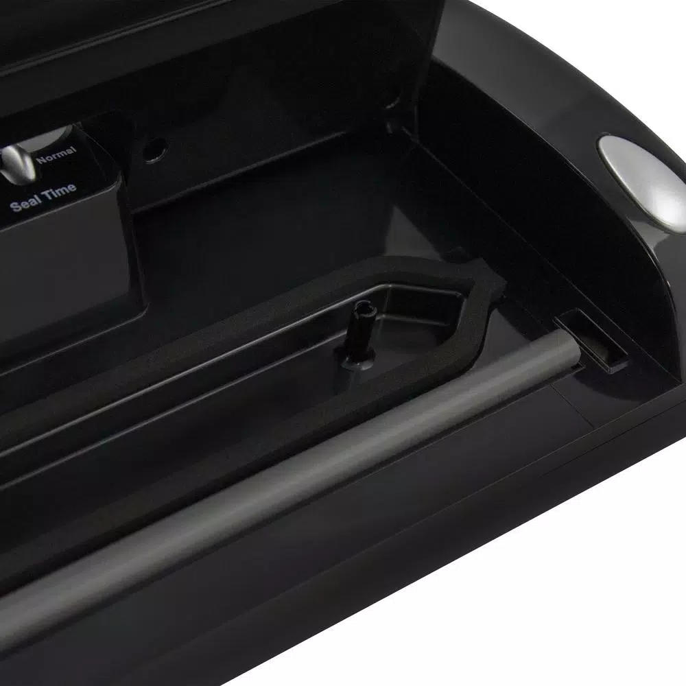Nesco VS-02 Black Food Vacuum Sealer with Built-in Bag Cutter and Roll Storage