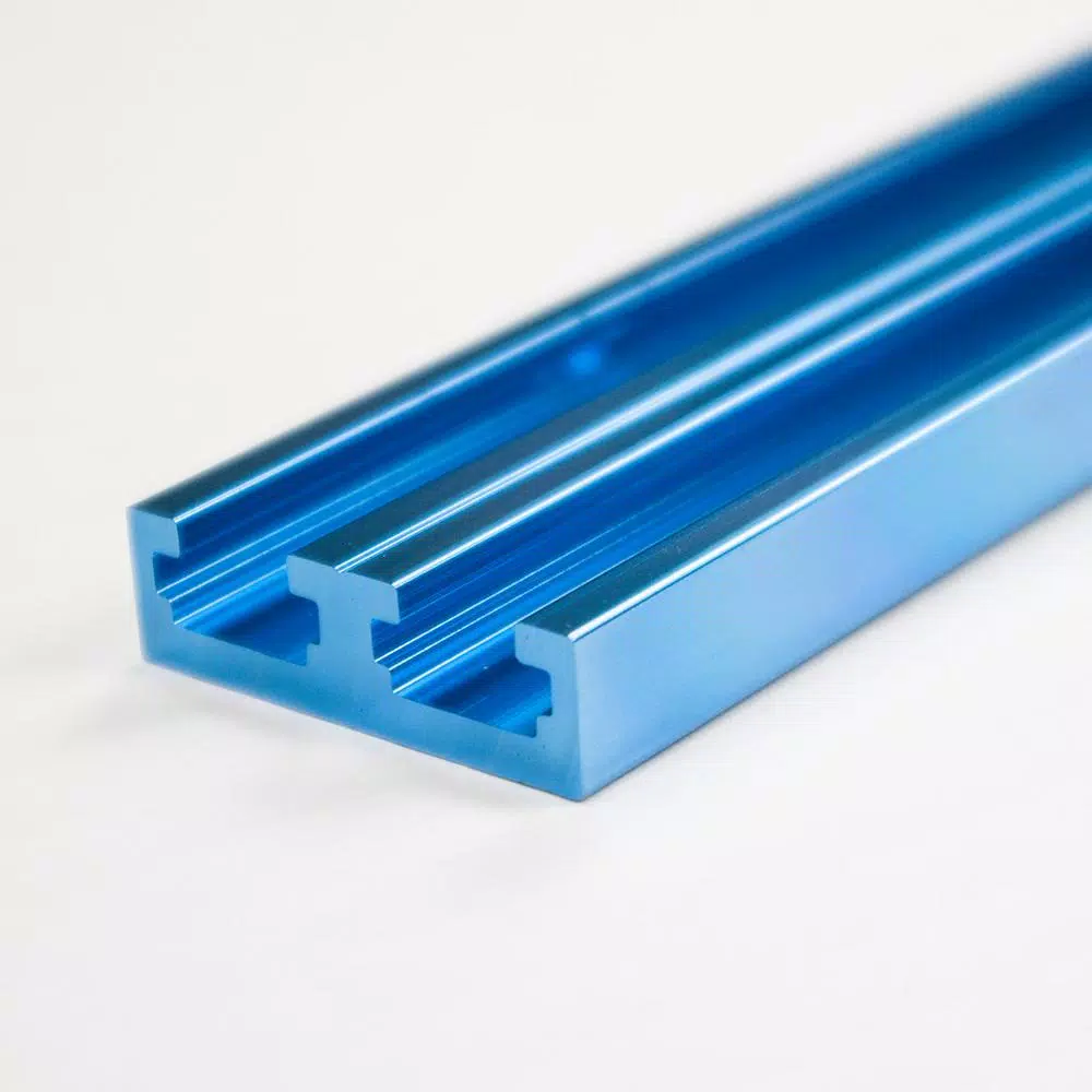 POWERTEC 36 in. Double Top T-Track with Predrilled Mounting Holes, Anodized Aluminum