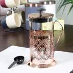 Mr. Coffee Trellise 32 oz. Rose Gold French Press Coffee Maker, 4-Cup thumbnail 3