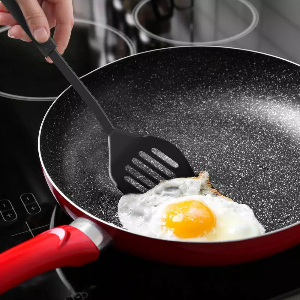 Chef Buddy 6-Piece Kitchen Cookware Utensil Set with Hanging Ring, Black
