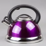 Creative Home Alexa 12-Cup Stainless Steel Whistling Tea Kettle with Aluminum Capsulated Bottom - Purple thumbnail 4