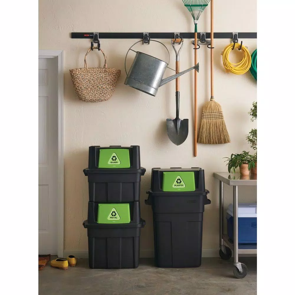 Rubbermaid 30 Gal. Stackable Indoor Recycling Bin with Flip Door