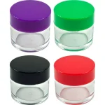 Stalwart 12-Piece 20 mL Clear Plastic Storage Jars with Color-Coded Lids thumbnail 2