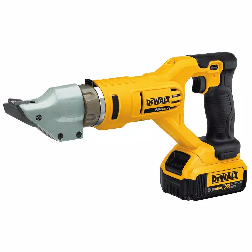 DEWALT 20V MAX Cordless 14-Gauge Swivel Head Double Cut Shears Kit with (2) 4.0 Ah Batteries & Charger