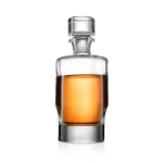 JoyJolt Carina Crystal Whiskey Decanter - 25 oz Square Glass Liquor Decanter with Stopper thumbnail 3
