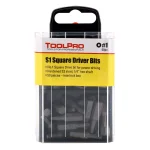 ToolPro #1 Square Drive Bits, 50-Piece Set in Interlocking Storage Box thumbnail 1