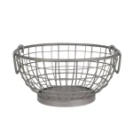 Spectrum Mason Industrial Gray Steel Fruit Bowl Basket with Handles, Farmhouse Style Kitchen Organizer thumbnail 4