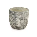 Zentique Asymmetrical Distressed Grey Cement Decorative Table Vase thumbnail 1