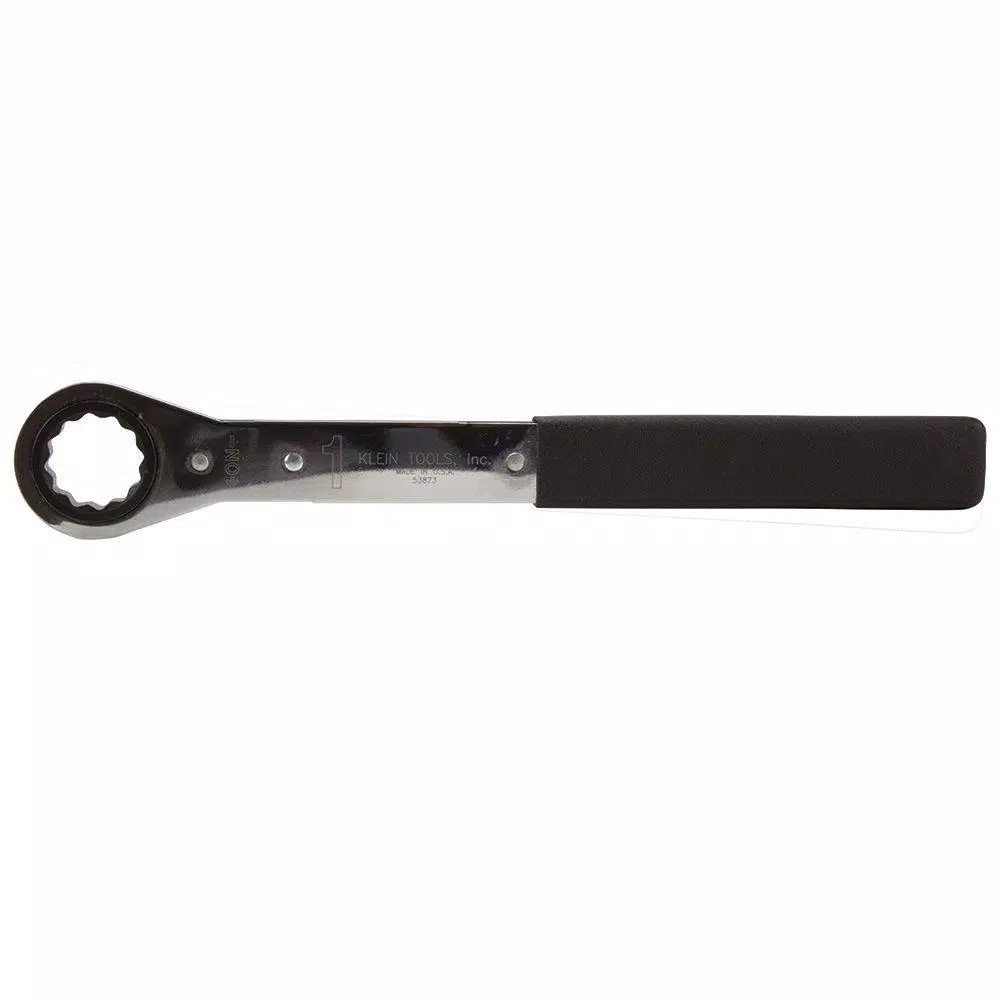 Klein Tools 1 in. Ratcheting Box End Wrench, Chrome Plated