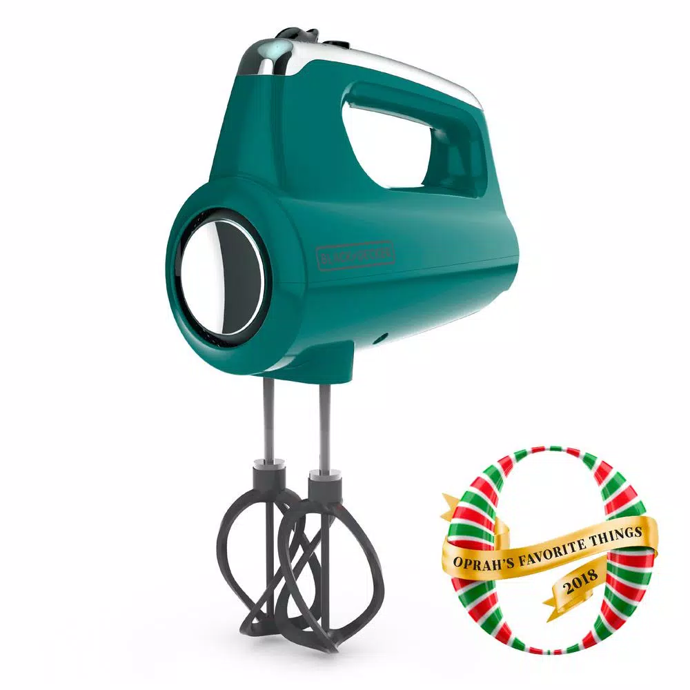 BLACK+DECKER Helix Performance Premium 5-Speed Hand Mixer, Teal