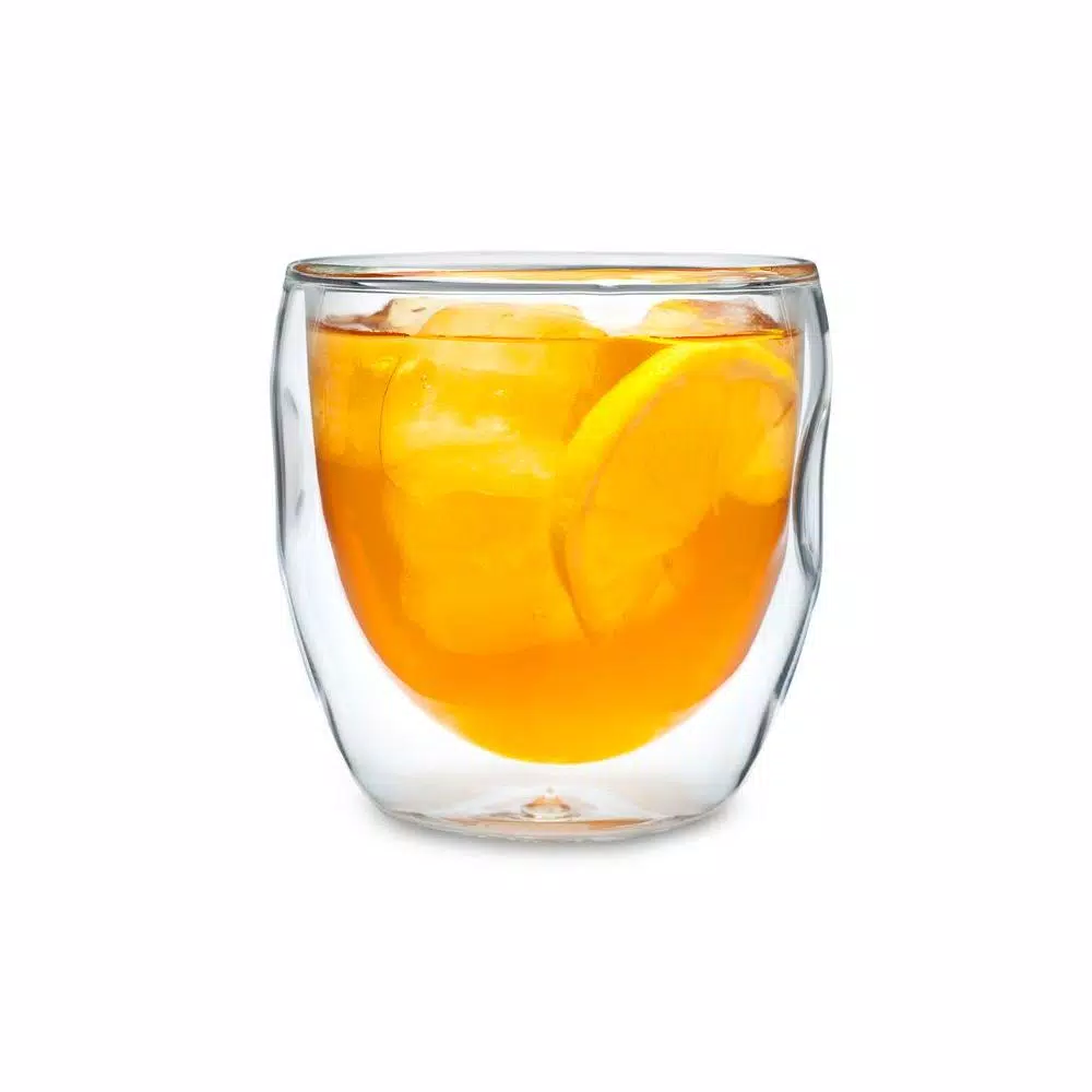 Ozeri Moderna Artisan Series Double Wall 8 oz. Borosilicate Glass Beverage Glasses, Set of 8