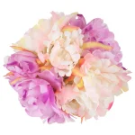 Pure Garden 7.5 in. Pink Peony Floral Arrangement in Glass Vase thumbnail 3