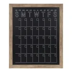 DesignOvation Beatrice Rustic Brown Framed Magnetic Chalkboard Monthly Calendar Memo Board thumbnail 1