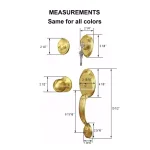 Constructor Satin Nickel Modern Keyed Entry Handleset with Single Cylinder Deadbolt thumbnail 2