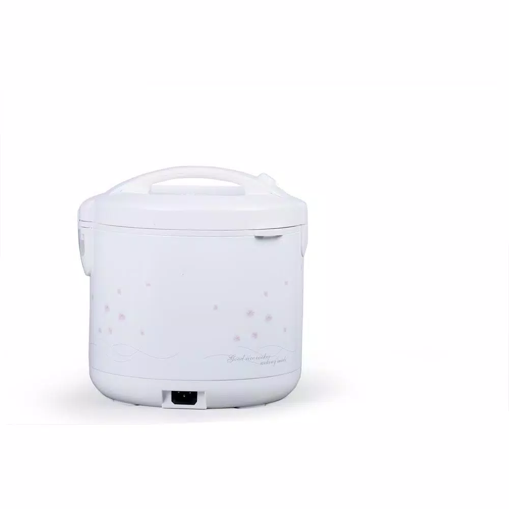 Tayama TRC-1000V 10-Cup White Rice Cooker with Food Steamer Basket