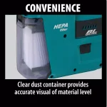 Makita 18V LXT Brushless 1 in. SDS-Plus Rotary Hammer Kit with HEPA Attachment & Bonus 1/2 in. Impact Wrench thumbnail 13