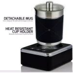 OVENTE 7 oz. Stainless Steel Milk Frother with Induction Base, 600W Hot and Cold Frother thumbnail 3