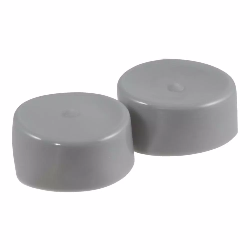 CURT 1.98" Bearing Protector Dust Covers, Gray Plastic (2-Pack)