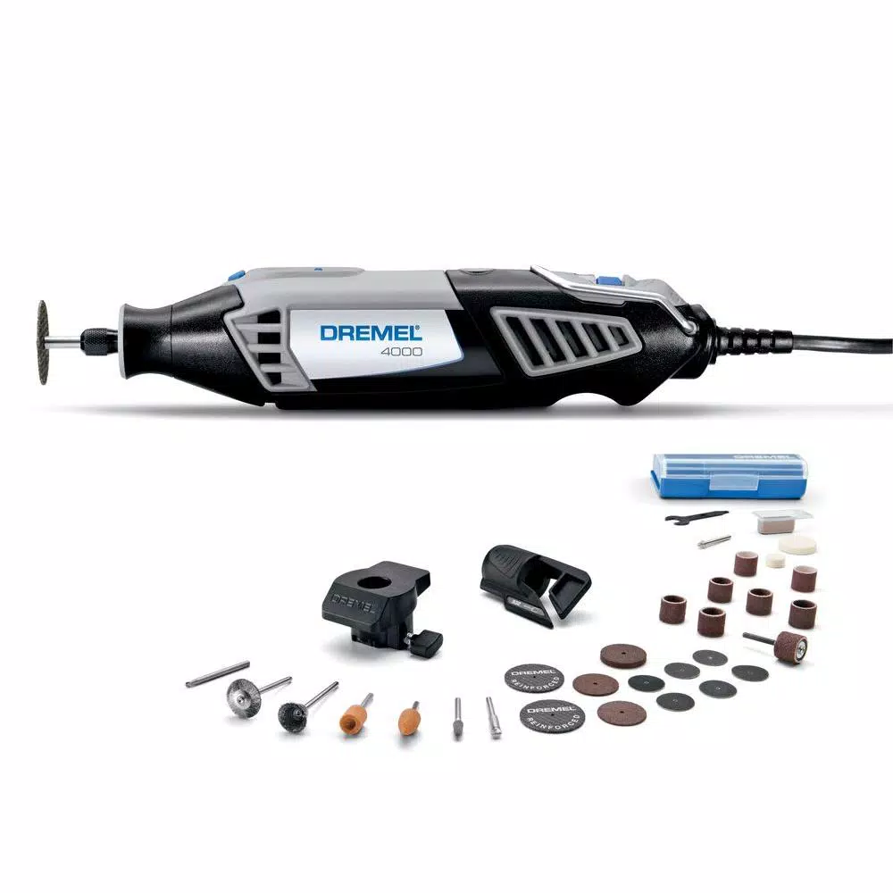 Dremel 4000 Series 1.6 Amp Variable Speed Corded Rotary Tool Kit with 30 Accessories and 2 Attachments