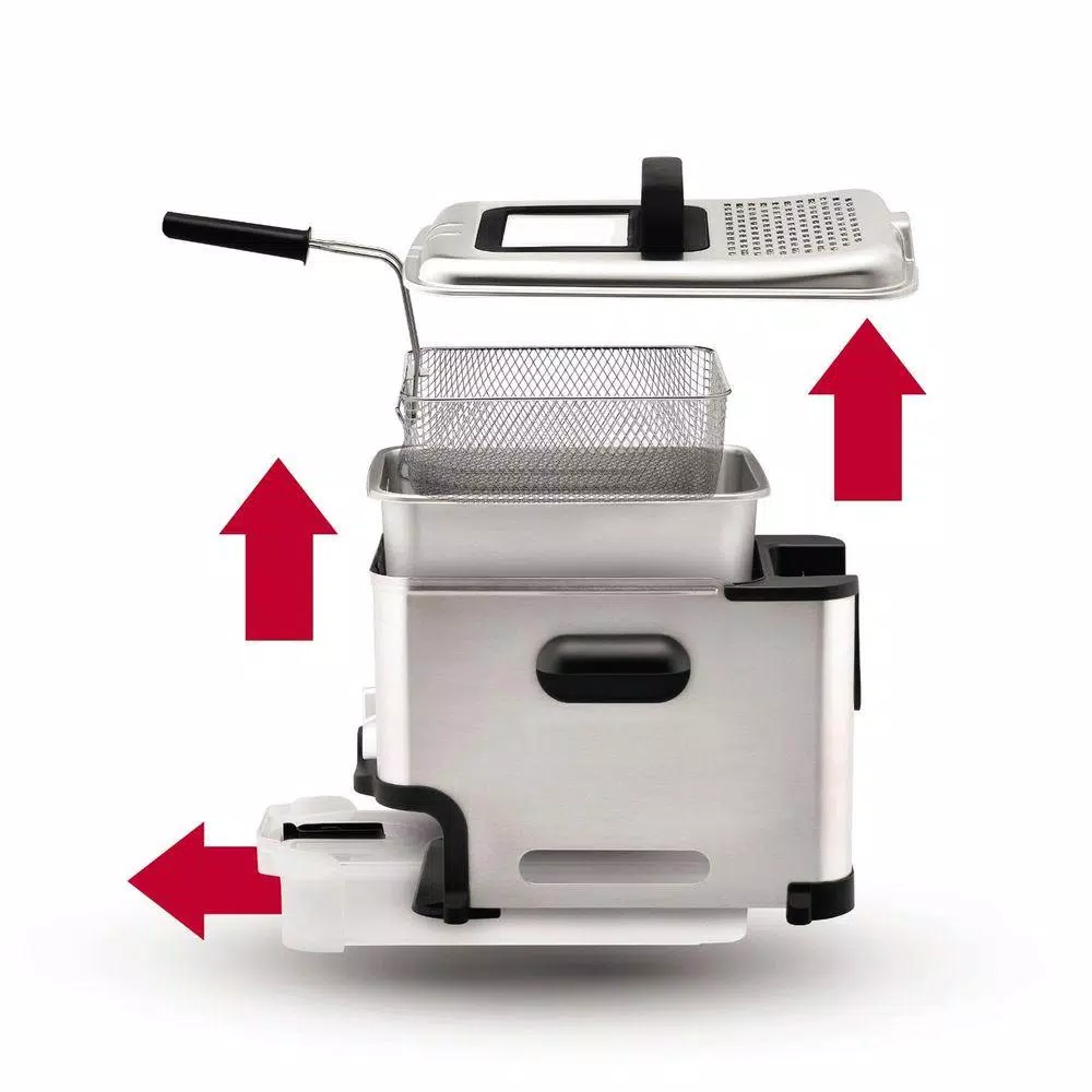 T-Fal Ultimate EZ Clean Professional Deep Fryer, 3.7 qt, Stainless Steel