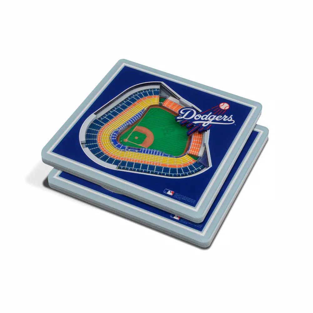 YouTheFan MLB Los Angeles Dodgers StadiumViews 3D Acrylic Coasters, 2-Pack