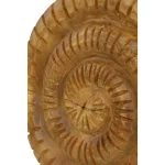LITTON LANE Hand-Carved Reclaimed Teak Wood Nautilus Shell Sculpture on Iron Stand thumbnail 3