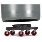 Rubbermaid Commercial Products Rubbermaid Brute Quiet Trash Can Dolly with Non-Marking Red Casters thumbnail 2