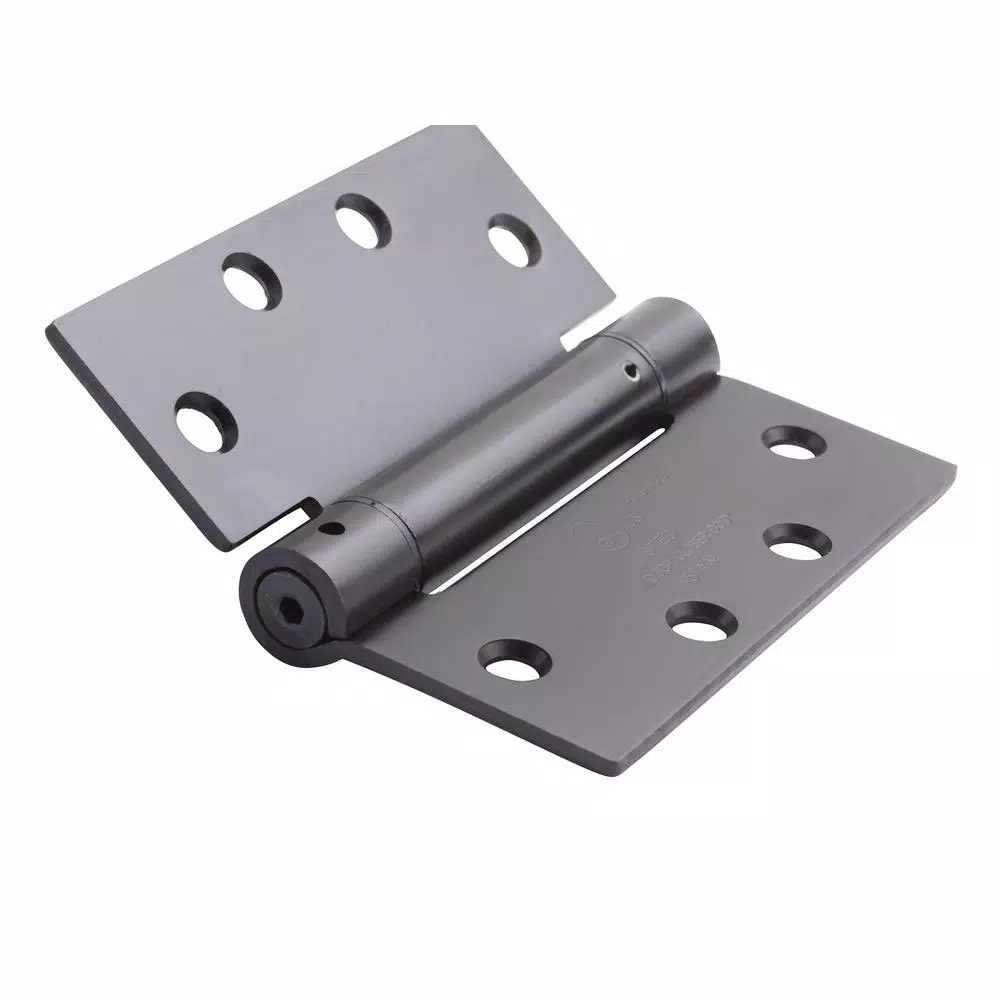Global Door Controls 4.5 in. x 4.5 in. Oil Rubbed Bronze Steel Spring Hinge (Set of 3)