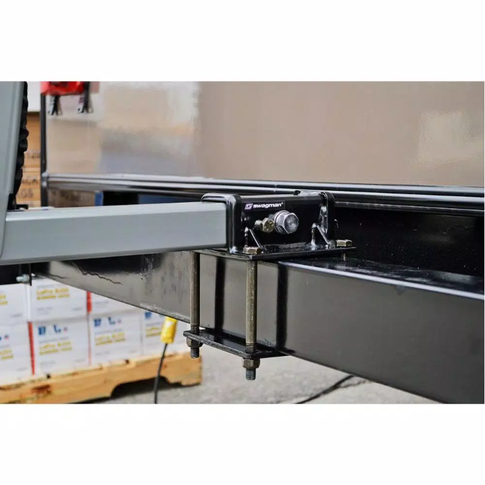 Swagman RV 1-Bike Rack Bumper Adapter for 4 to 4.5 in. Continuous Welded Steel Bumpers, 2 in. Receiver Hitch