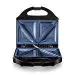 GraniteStone Classic Blue Non-Stick Diamond Infused Sandwich Maker, 2-Slice Countertop Grill thumbnail 2