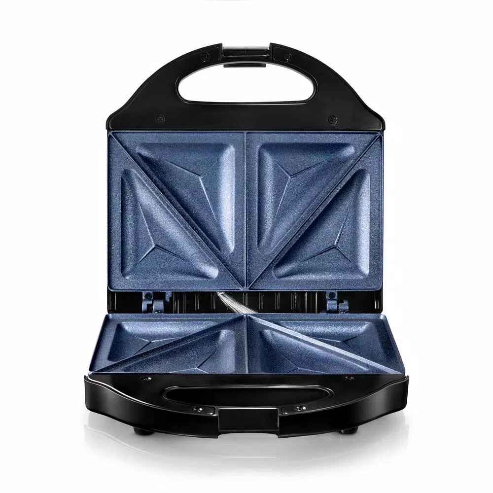GraniteStone Classic Blue Non-Stick Diamond Infused Sandwich Maker, 2-Slice Countertop Grill