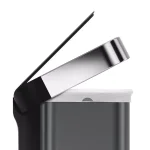 simplehuman 58L Black Stainless Steel Dual Compartment Rectangular Step-On Recycling Trash Can thumbnail 4